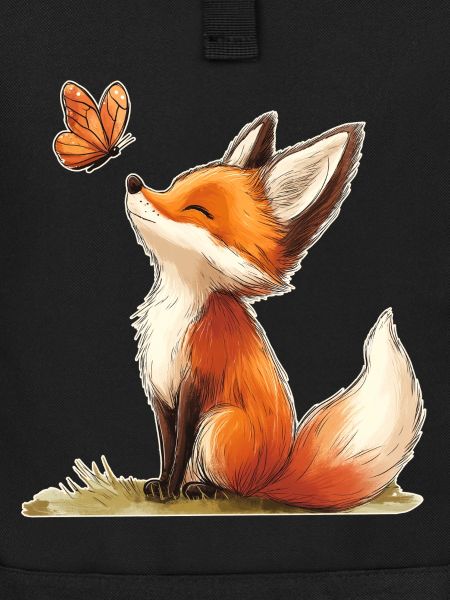 Fuchs mit Schmetterling
