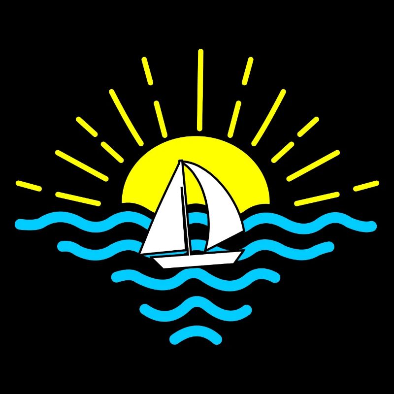 sunset sea sailboat