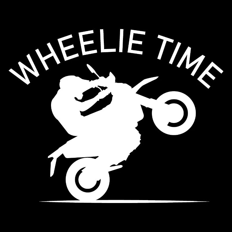 wheelie time motorcycle icon moped biker icon logo