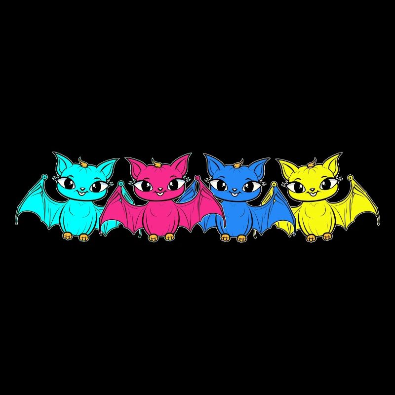 80s 90s Retro Bat Halloween Bats