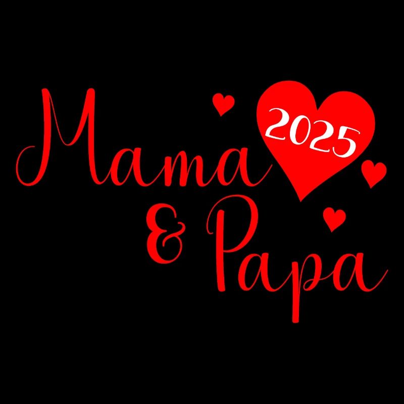 Mama und Papa rot