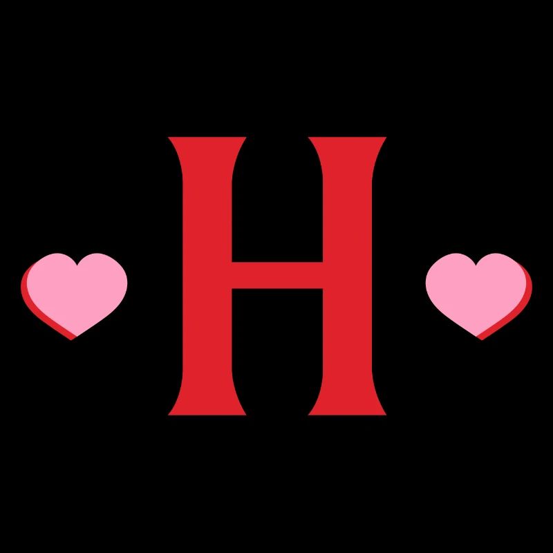 Buchstabe h rote Herzen