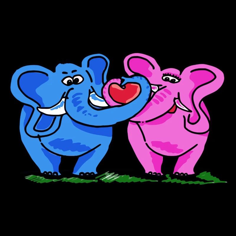 verliebte Elefanten