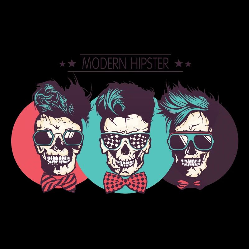 tete de mort hipster modern skull crane lunette de