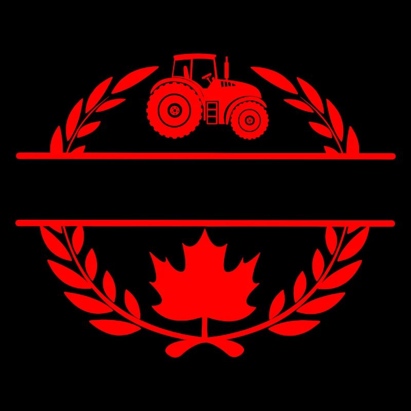 Couronne de laurier de tracteur de feuille d’érable du Canada