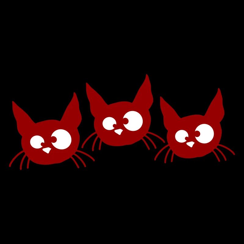 Three Cats Squint Funny 3 Crazy Grimaces