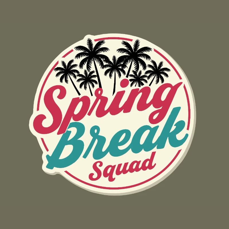Fête de Noël Palm Trees Spring Break Squad Tropical