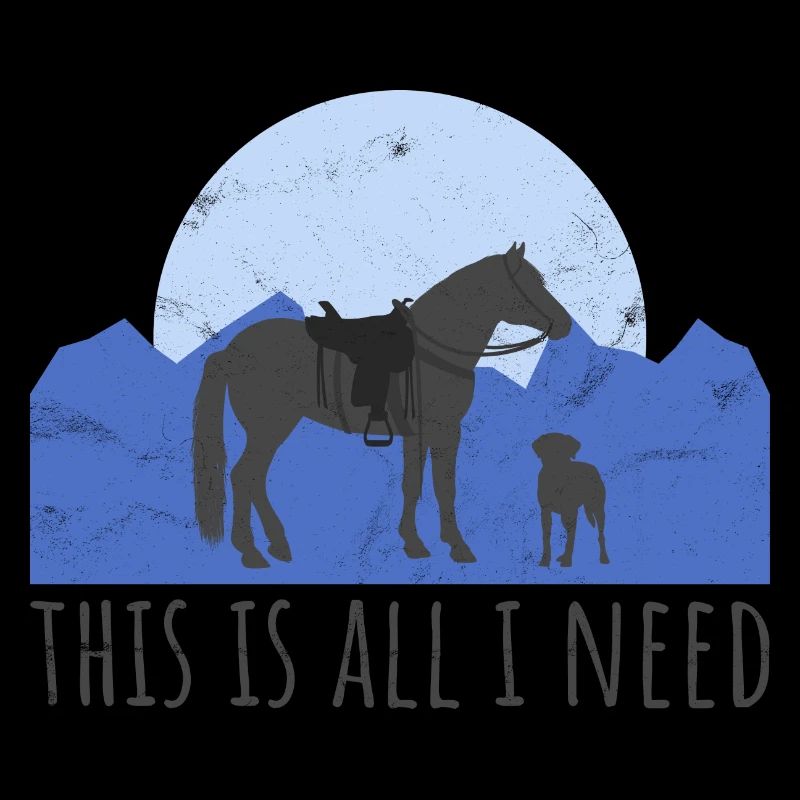 Chien et cheval - Westernreiter