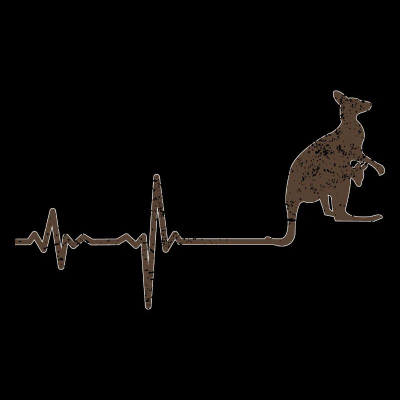 Gift heartbeat kangaroo