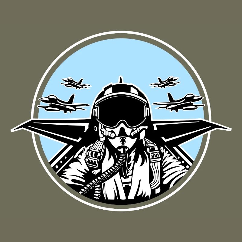 Jet Pilot / Kampfpilot 01_black white