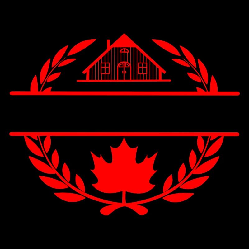 Canada maple leaf farm laurel wreath