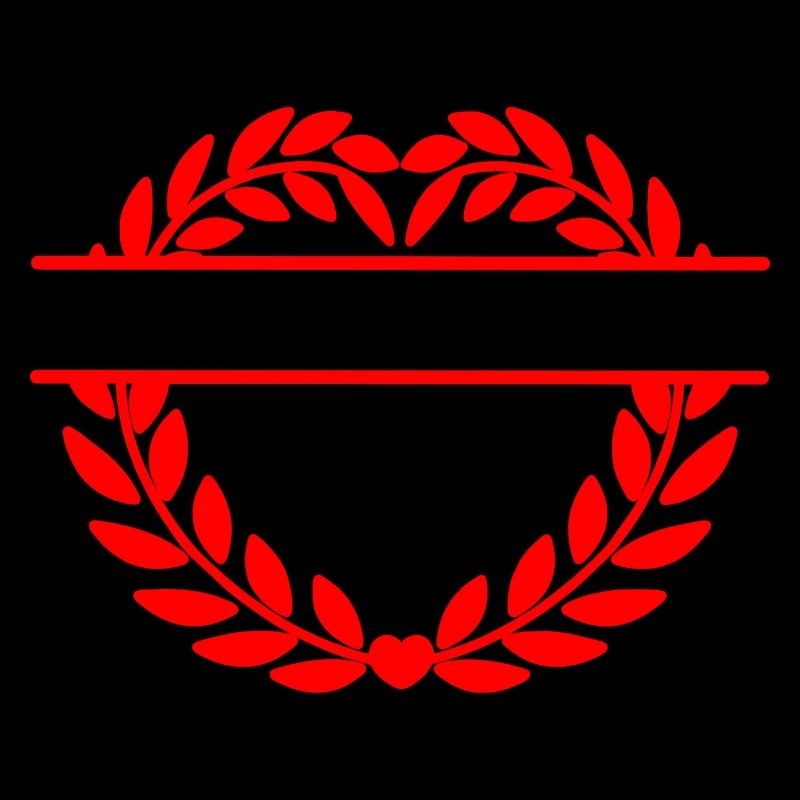 Name banner six years, heart laurel wreath