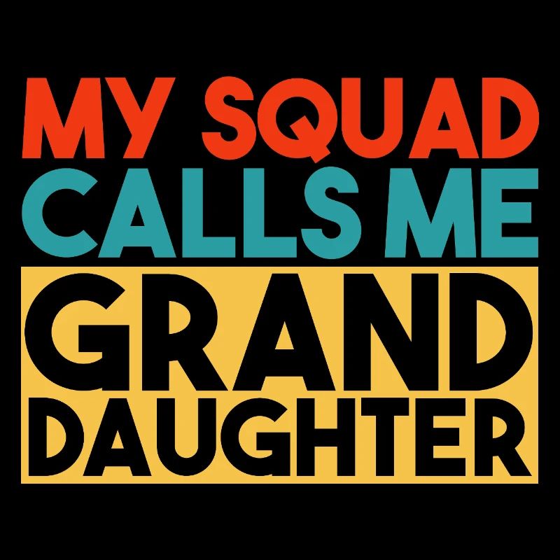 Mein Team nennt mich Enkelin Retro Typografie