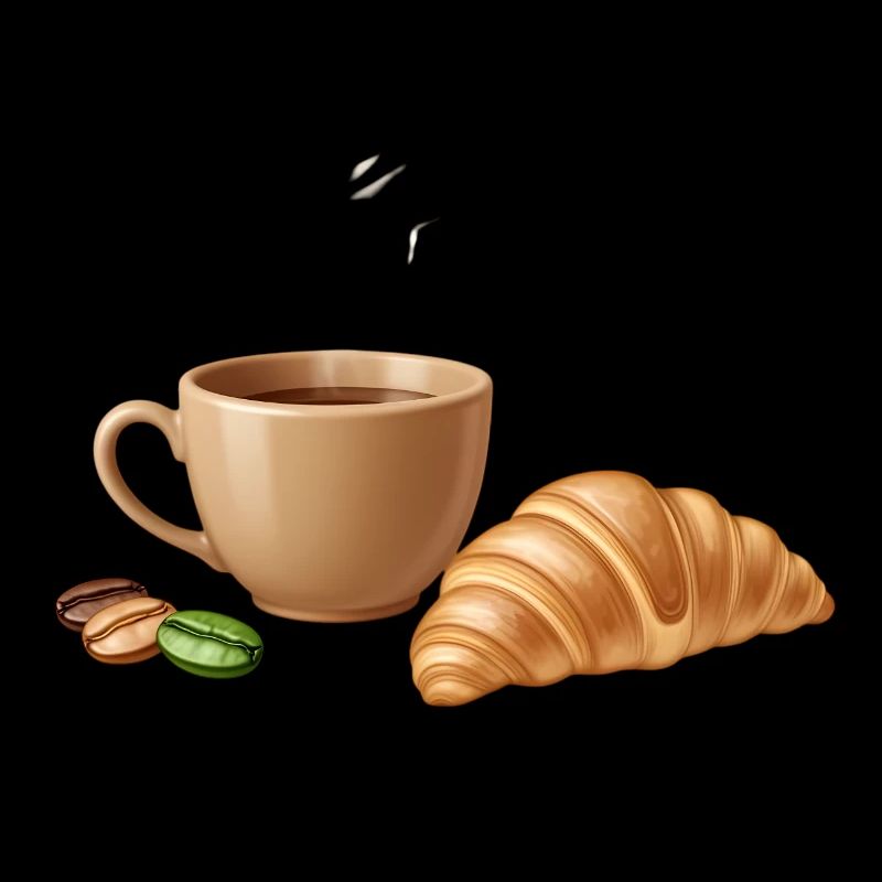 Kaffee Croissant Moment