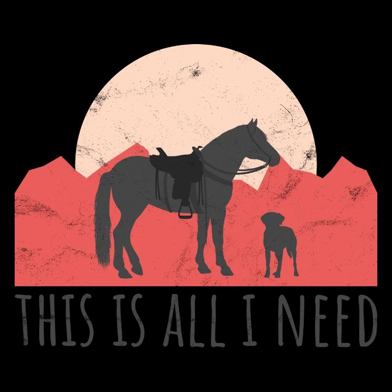 Chien et cheval - Westernreiter