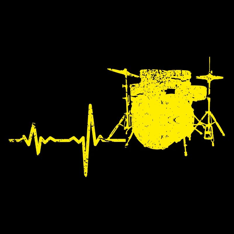 Gift heartbeat drums yellow