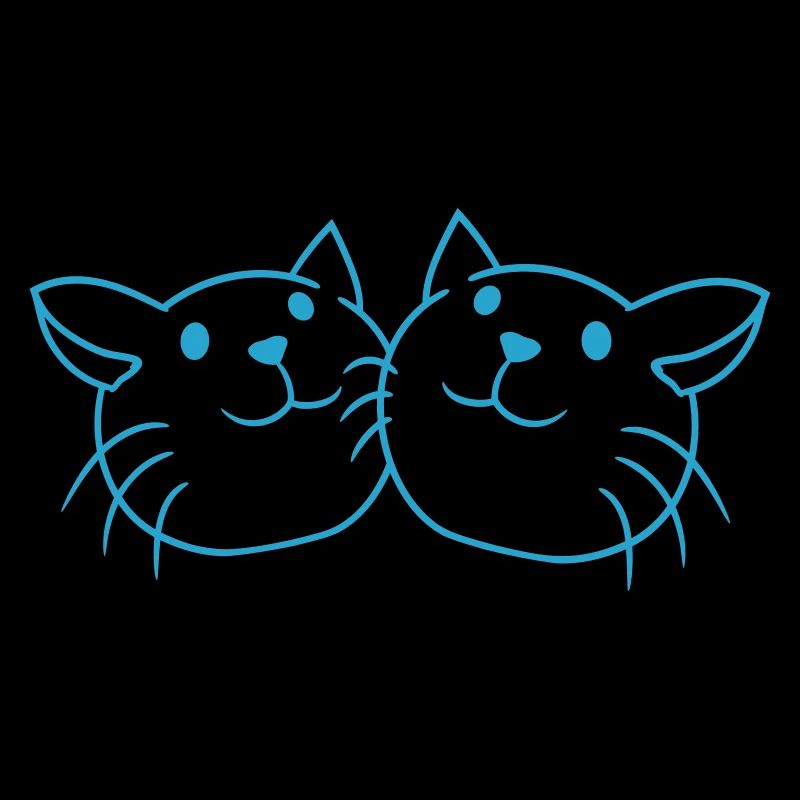Zwei Glückliche Katzen 2 Freunde Pärchen Team Paar