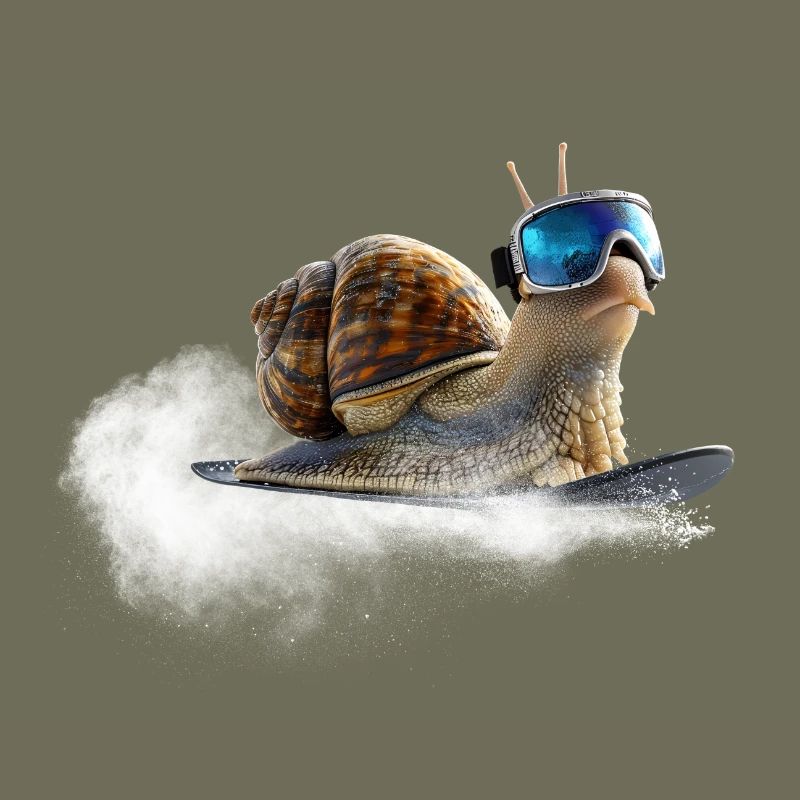 Plus cool que le reste, l’escargot de snowboard.