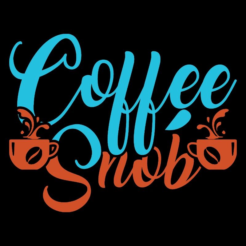 Snob Coffee : Typographie avec tasses