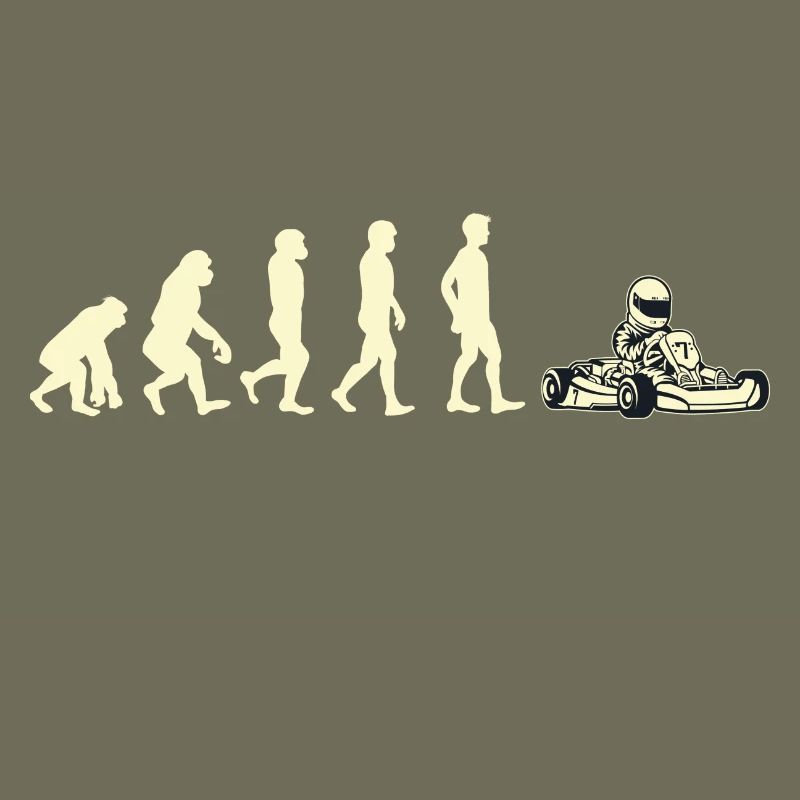 Geschenk Shirt kart evolution