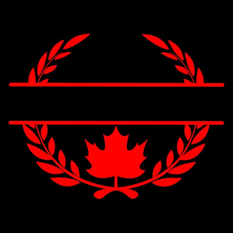 Kanada-Ahornblatt-Lorbeerkranz-Logo