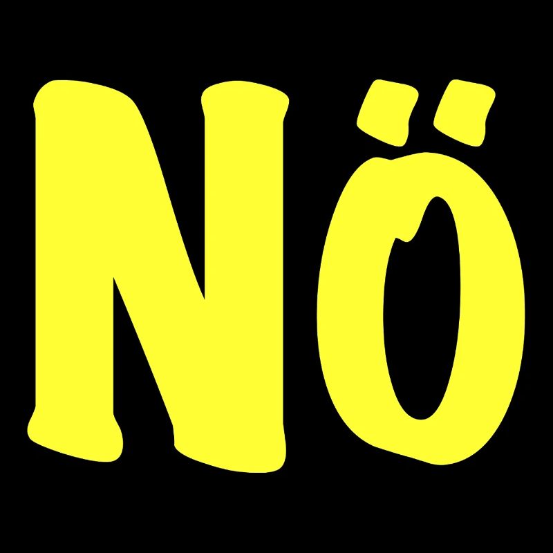 Nope in neon yellow - Neon No Nope No Fun