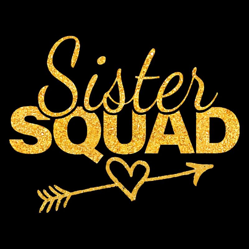 Sister Squad Glitter Heart