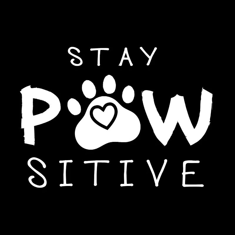 Reste Pawsive, Jeu de mots animal, Reste positif, Patte,