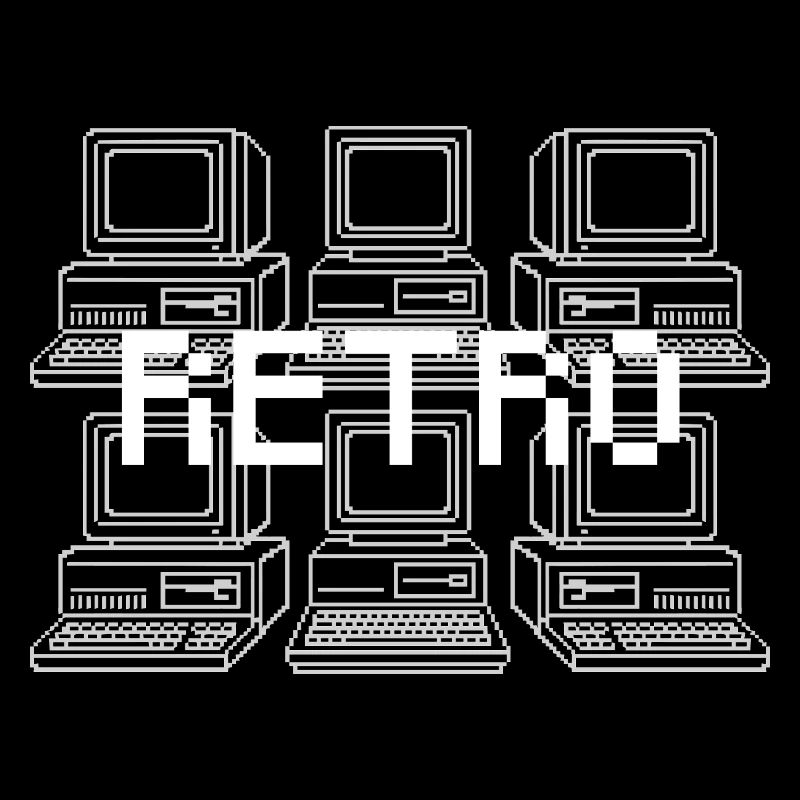Rétro grille informatique techno
