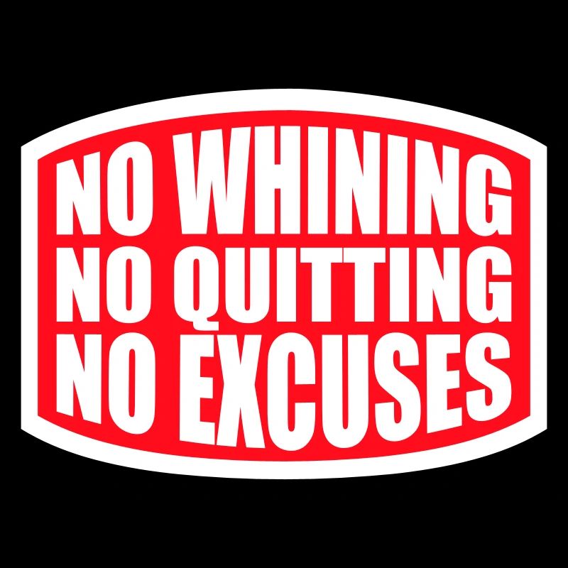 Pas de plaintes, pas d’abandon, pas d’excuses, motivation pour la salle de sport