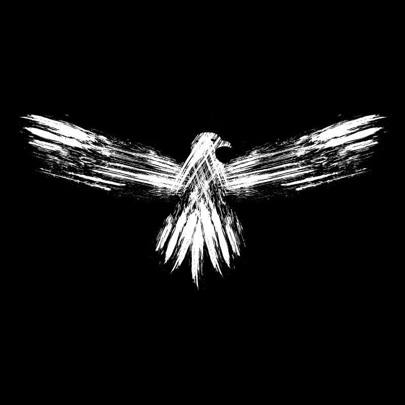Adler weiß Kalligraphie