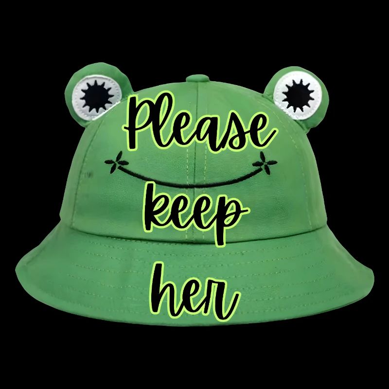Please keep here - Frog hat