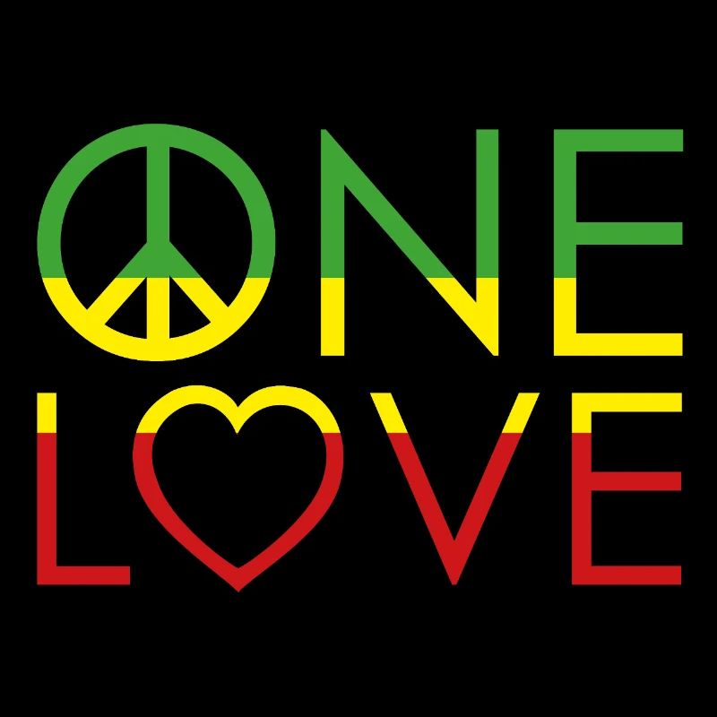 One Love Frieden in Farben