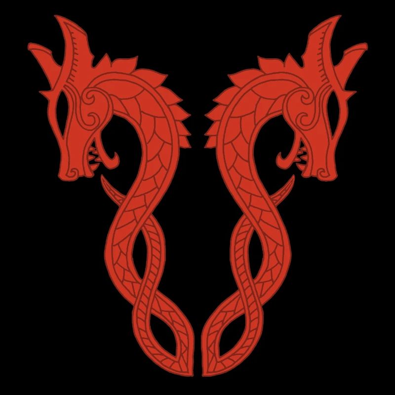 Red two-headed dragon