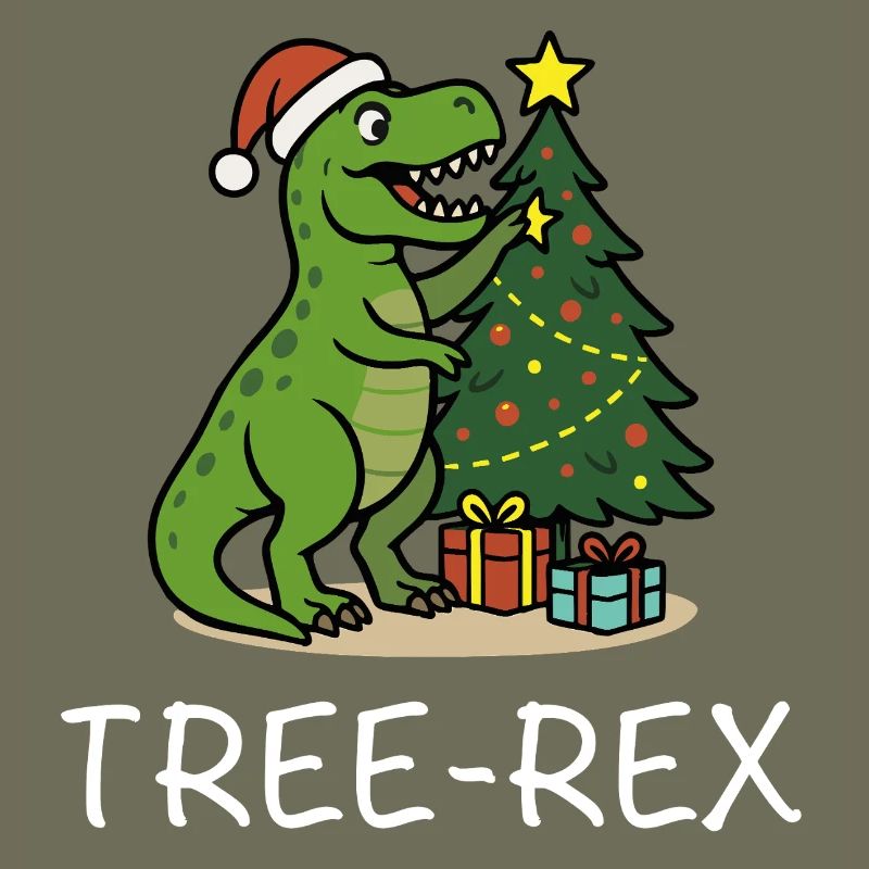 Tree-Rex – Dino Weihnachtsmotiv T-Rex