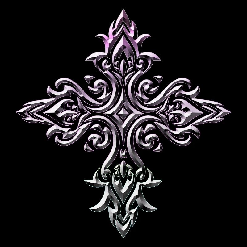 Filigrane de croix lumineuse