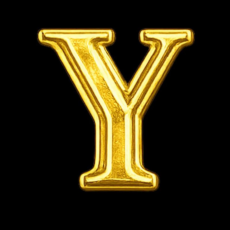 Golden Y Ornament