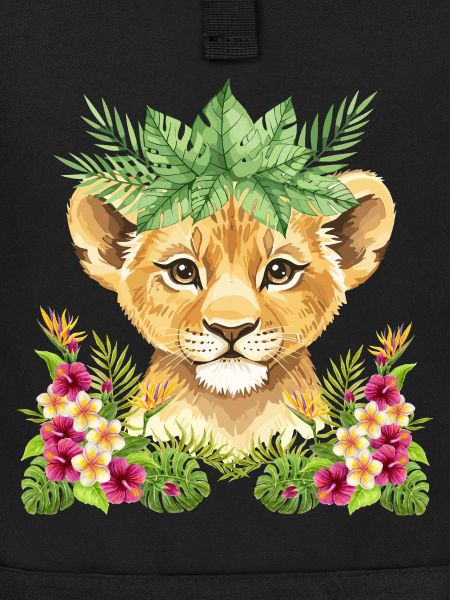 Floral lion cub