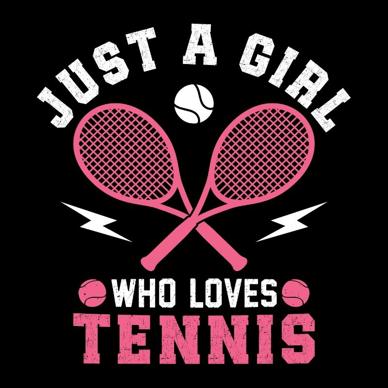 Einfach ein Mädchen, das Tennis liebt,