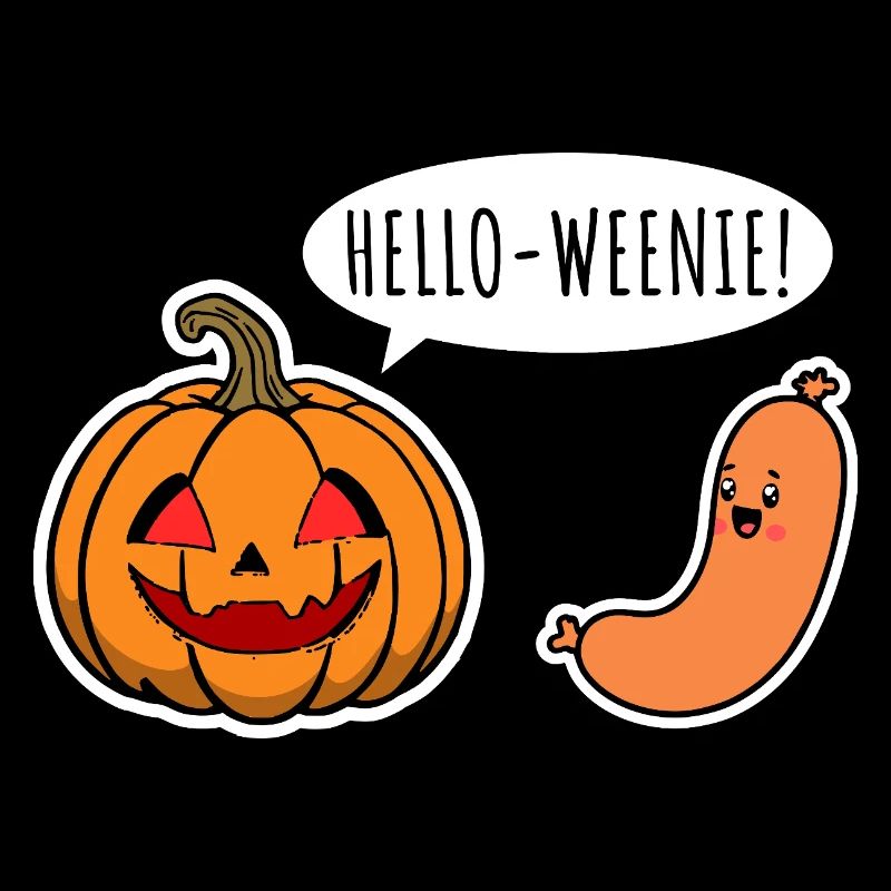 Hello Weenie! Creepy Halloween Kürbis & Würstchen