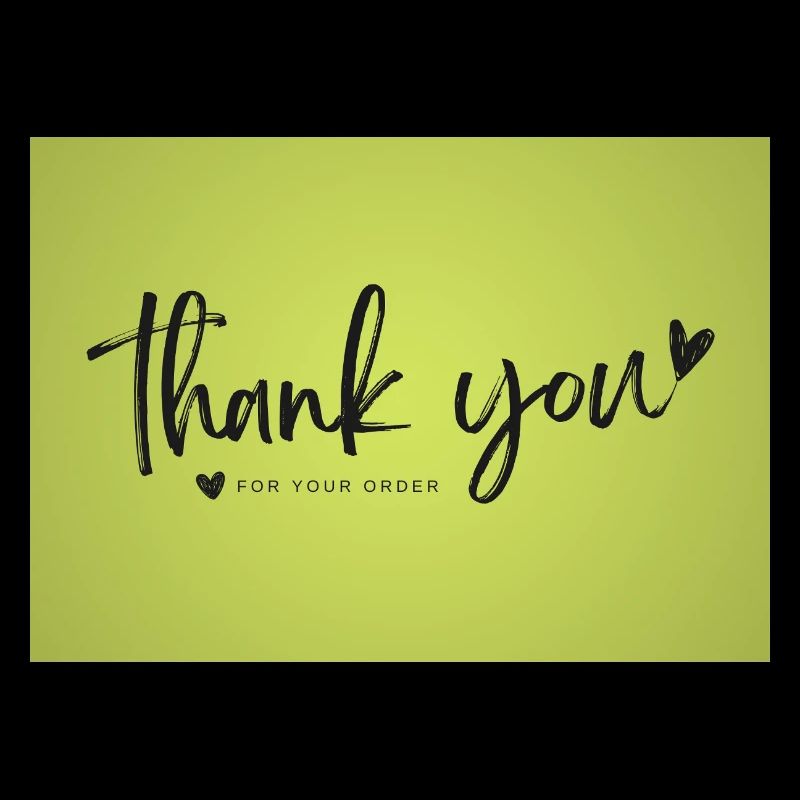 Dankesskript auf Limettengrün