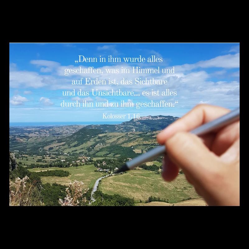 Paysage de citation de la création céleste