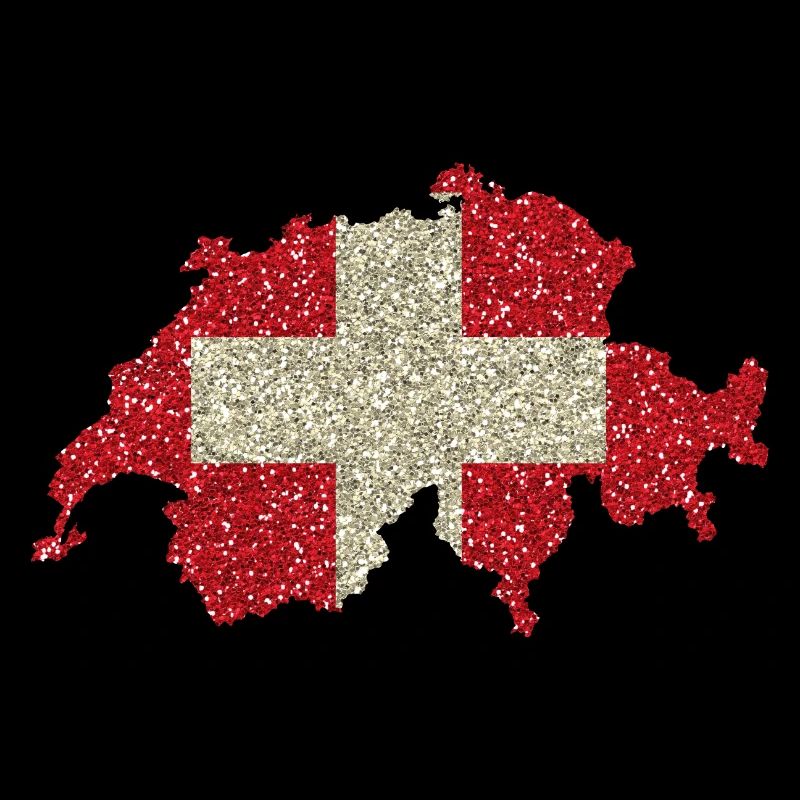 drapeau suisse Glitter carte de tradition autochtone
