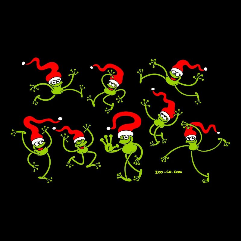 Grenouilles dansent et fêtent Noël joyeusement