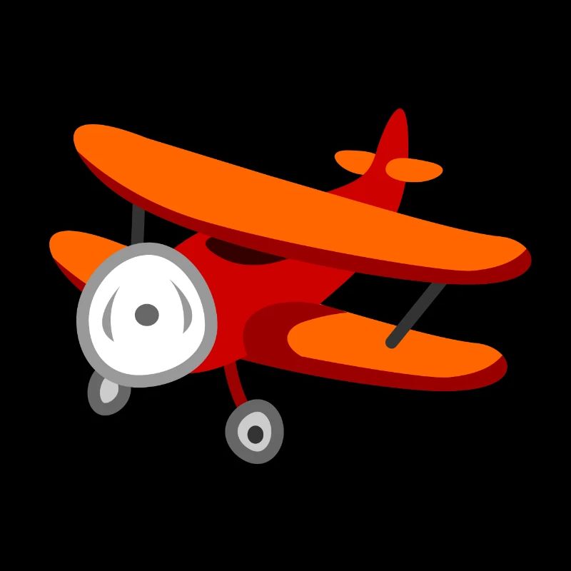 Roter Doppeldecker-Flugzeug