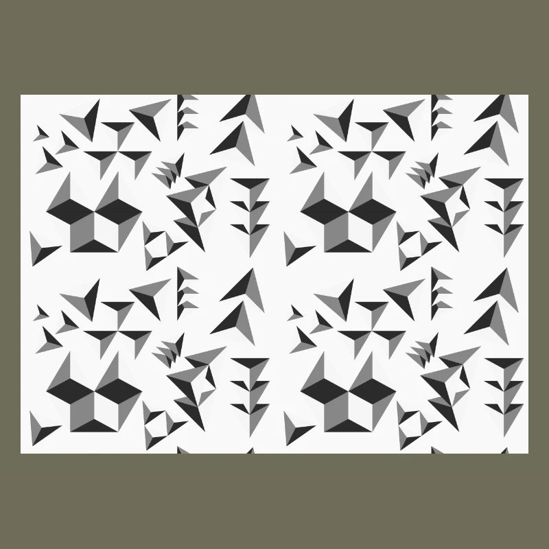 Deco pattern pyramids black and white
