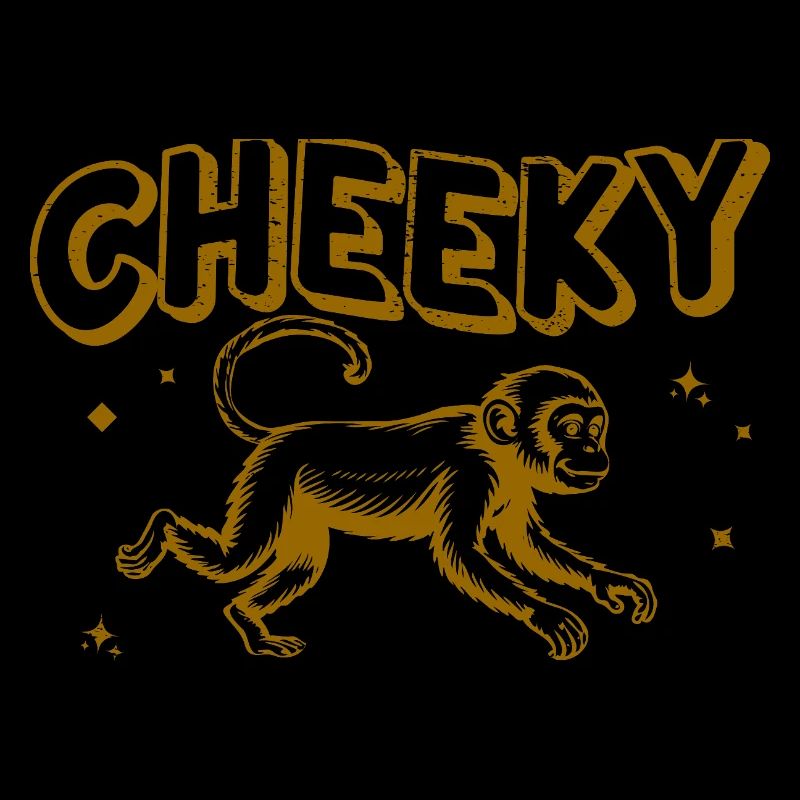 Illustration de singe effronté ludique