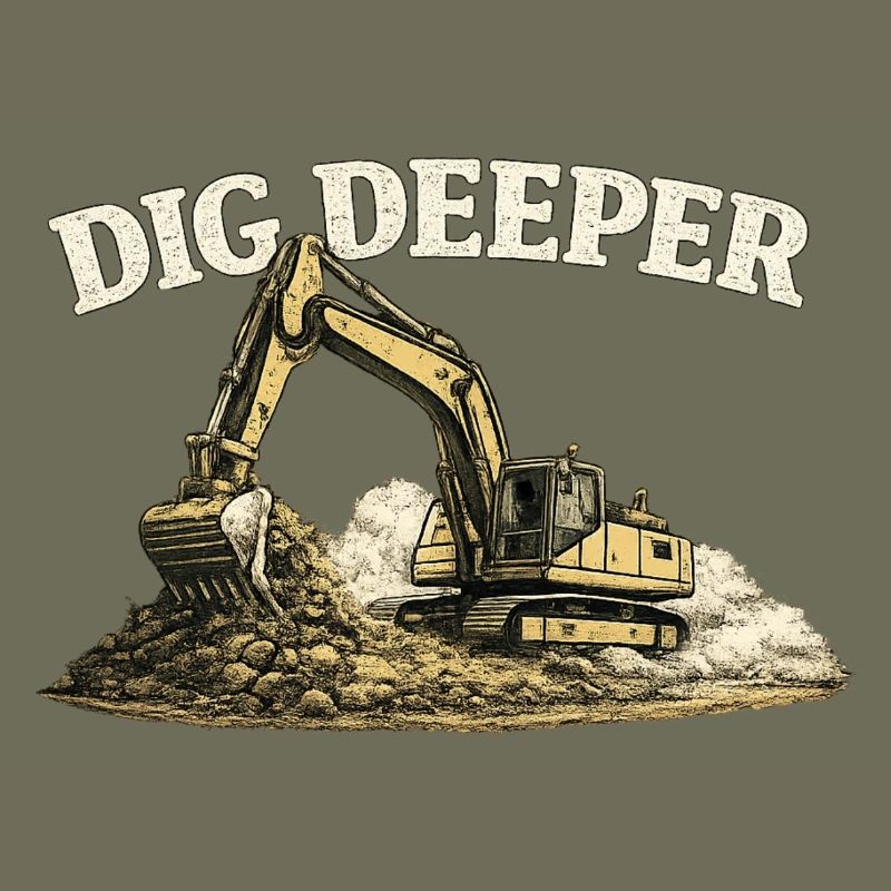 Dig Deeper Bagger Baustelle Baumaschine 