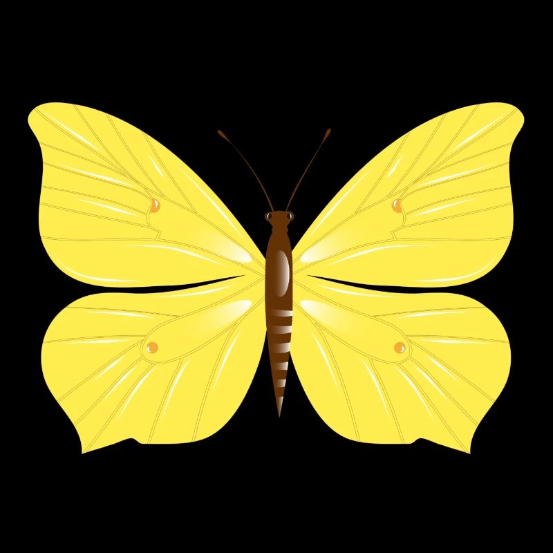 Papillon citron dessiné à la main