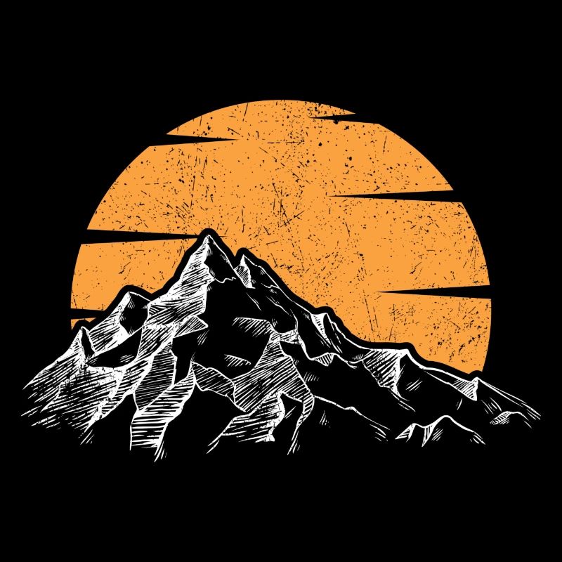 Sunset Peak Mountain Silhouette